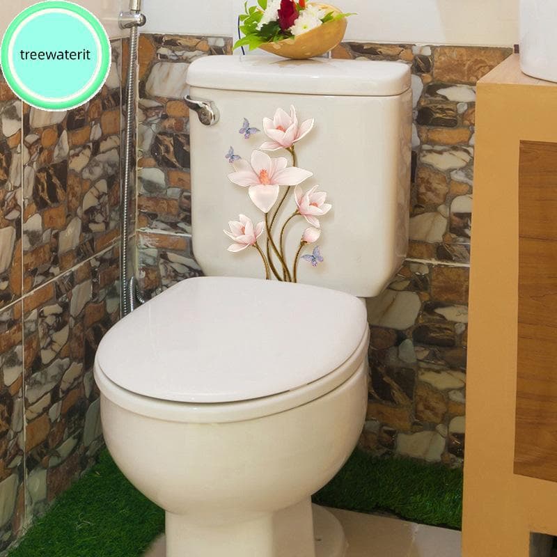 treewaterit Flor Toalete Stiers Capa De Assento Do Banheiro Stier Auto-Adesivo Removível À Prova Dwaterproof Água PVC Ge