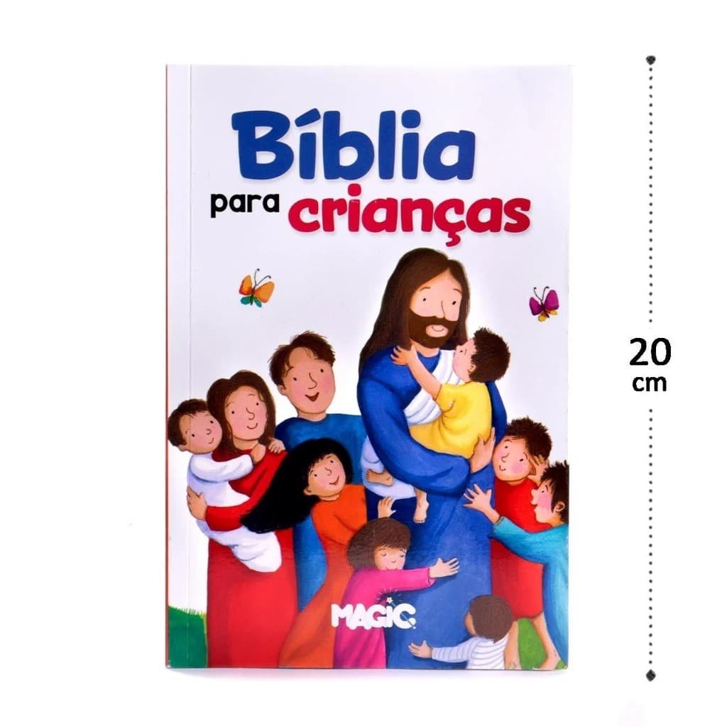 Livro Bíblia Infantil Ilustrada Para Crianças Colorida 128 páginas MAGIC KIDS