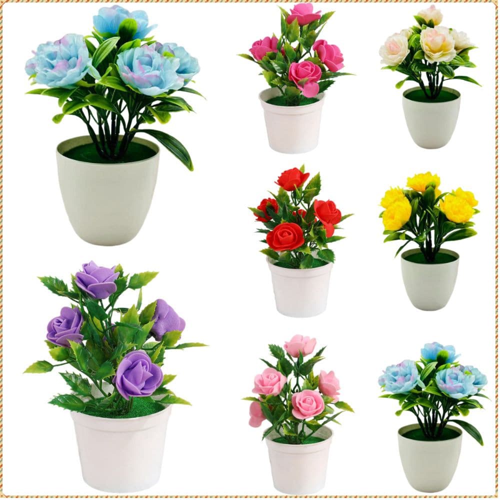 Pimenta Simulação Flores Em Vasos , Adereços Fotográficos Multicolorido Artificial Rosa Bonsai , Modelo De Cena