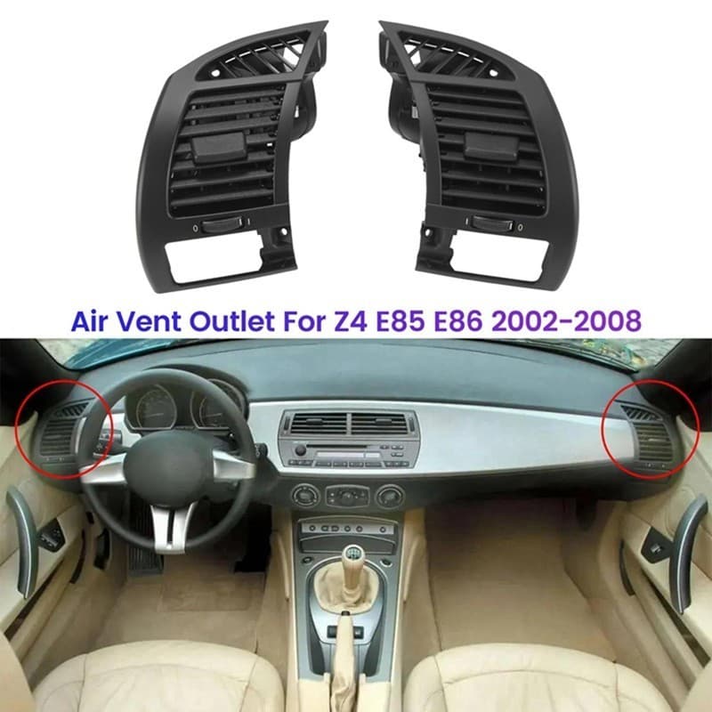Grade Dianteira Da Saída De Ventilação De Ar Do Carro Sem Suporte De Copo Para BMW Z4 E85 E86 2002-2008 Preto