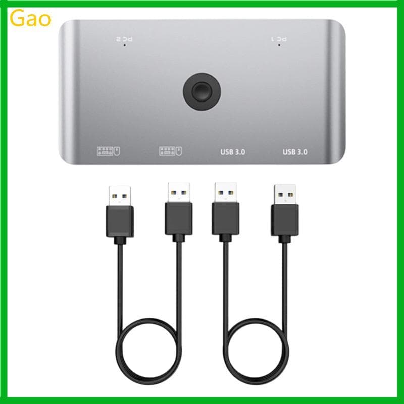 Dispositivo De Compartilhamento USB Gao Para 2 Computadores Com Suporte Transferência De Arquivo Bidirecional