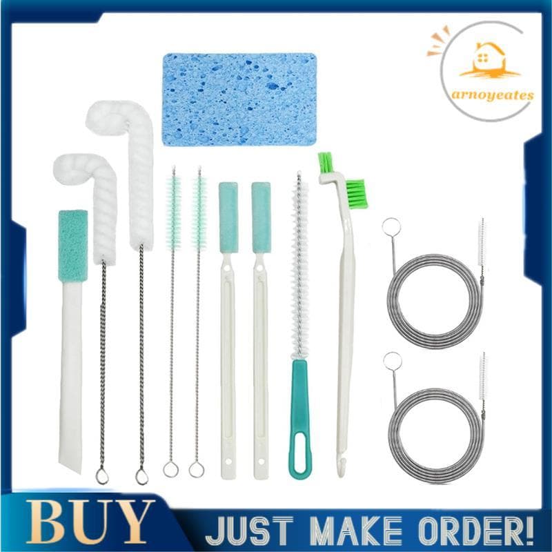 12Pcs Kit De Escova De Limpeza De Máquina De Gelo Fendas Para Espaços Apertados