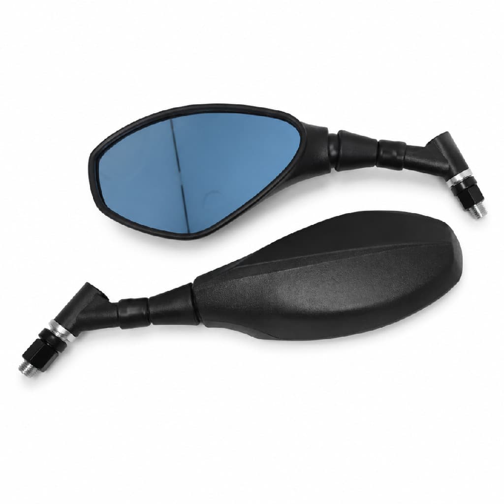 Par de Retrovisor Gs650 F800 Bmw Lente Convexa Azul 360 Rosca Honda