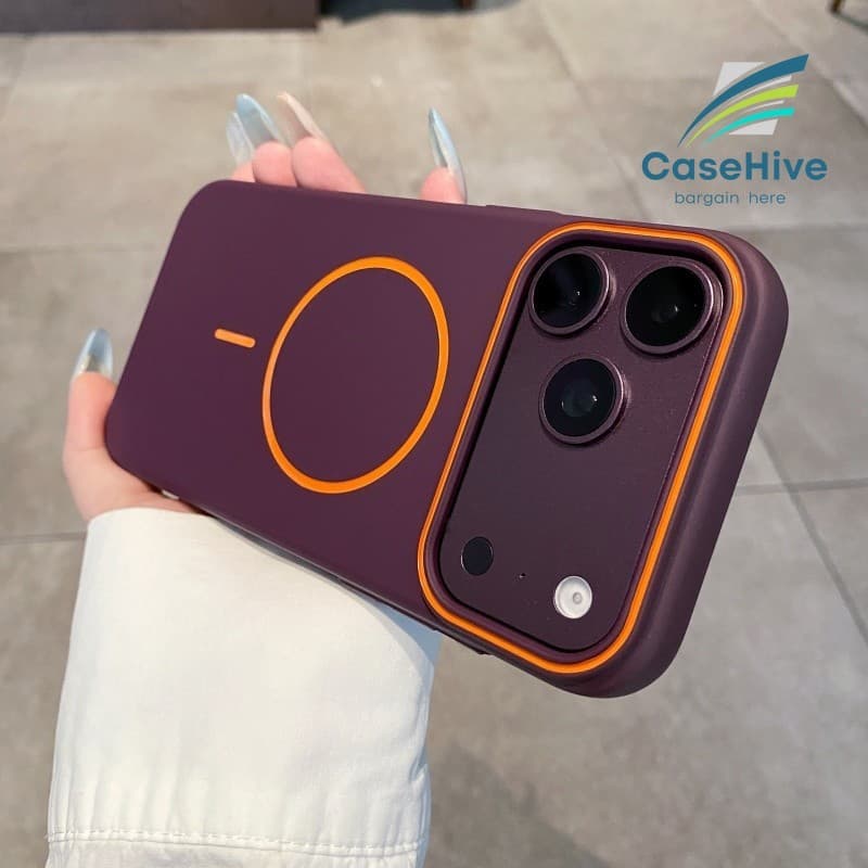 Capa De Telefone Luxuosa De Silicone Magnético Fosco Para iPhone 12 13 14 15 16 17 Pro Max 18 Plus À Prova De Choque Ade