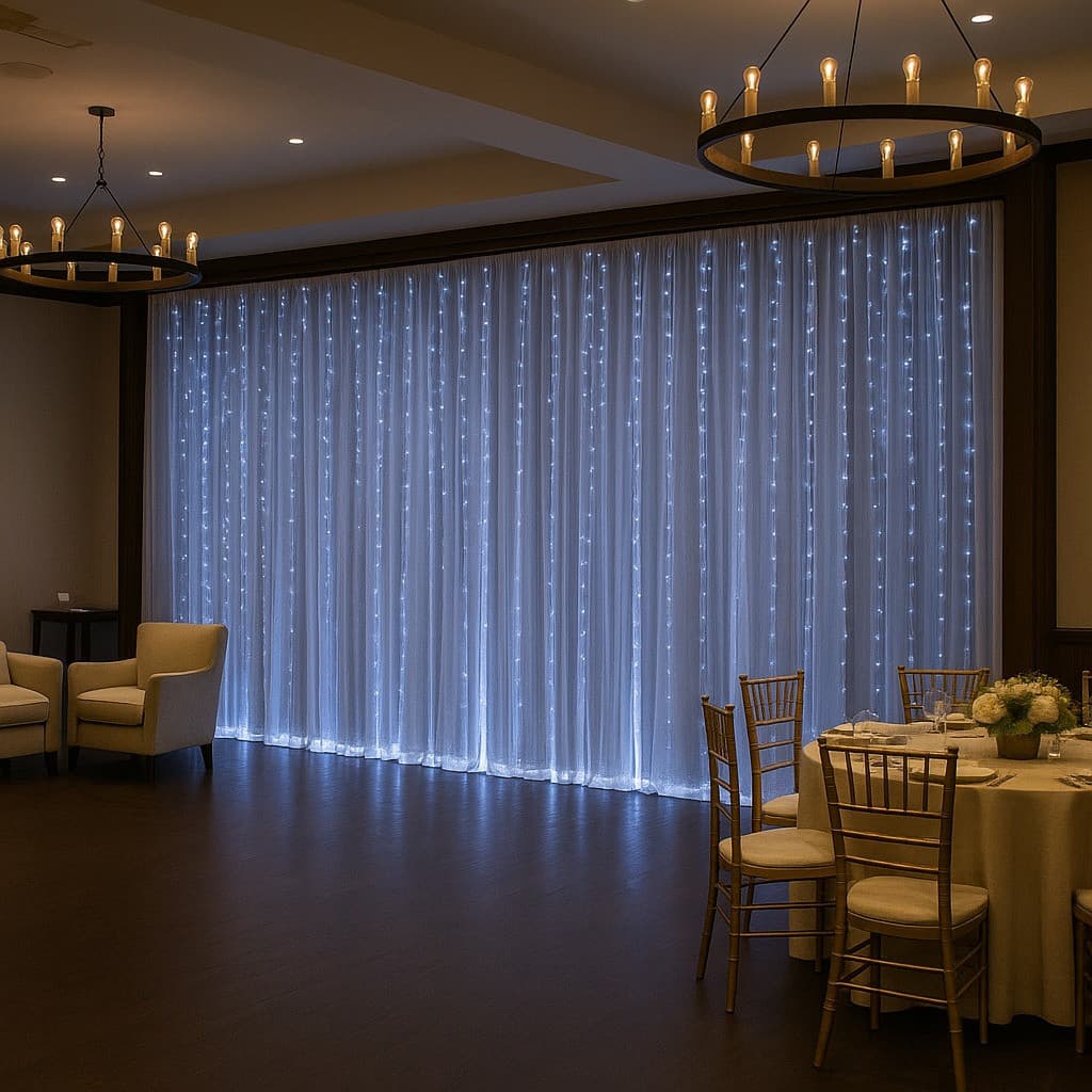 Cortina Led 3x3m 300 Led Festa Casamento Eventos Natal Pisca Pisca Cascata Decoração USB