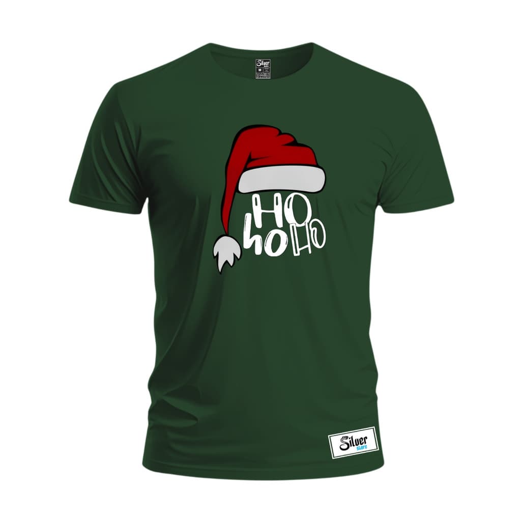Camiseta Gorro Hohoho Natalina 100%Algodão Unissex