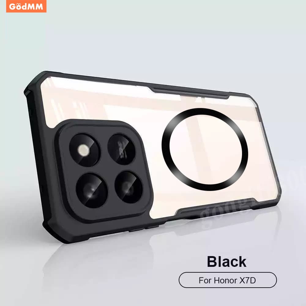 Para Honor X7d 4G 5G Capa De Telefone Magnética Transparente À Prova De Choque X6C X9d X9C smart X9B X9A X7C 400 200 Pro