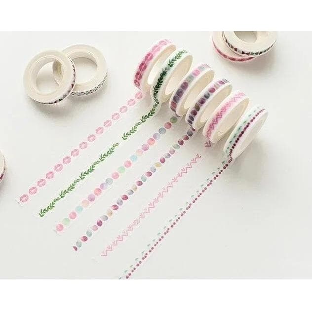 Diário Dividindo Linha Decoração Fita Washi De Papel Adesiva 8mm * 7m
