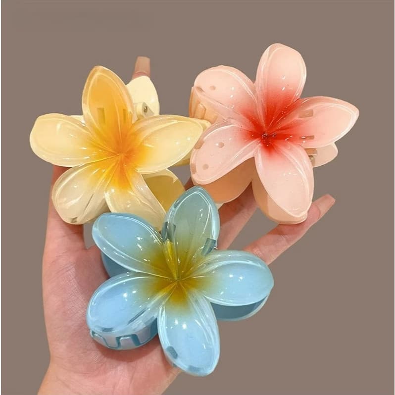 Presilhas de Cabelo em Formato de Flor – Estilo Havaiano, Ideal para Praia, Férias ou Uso Diário