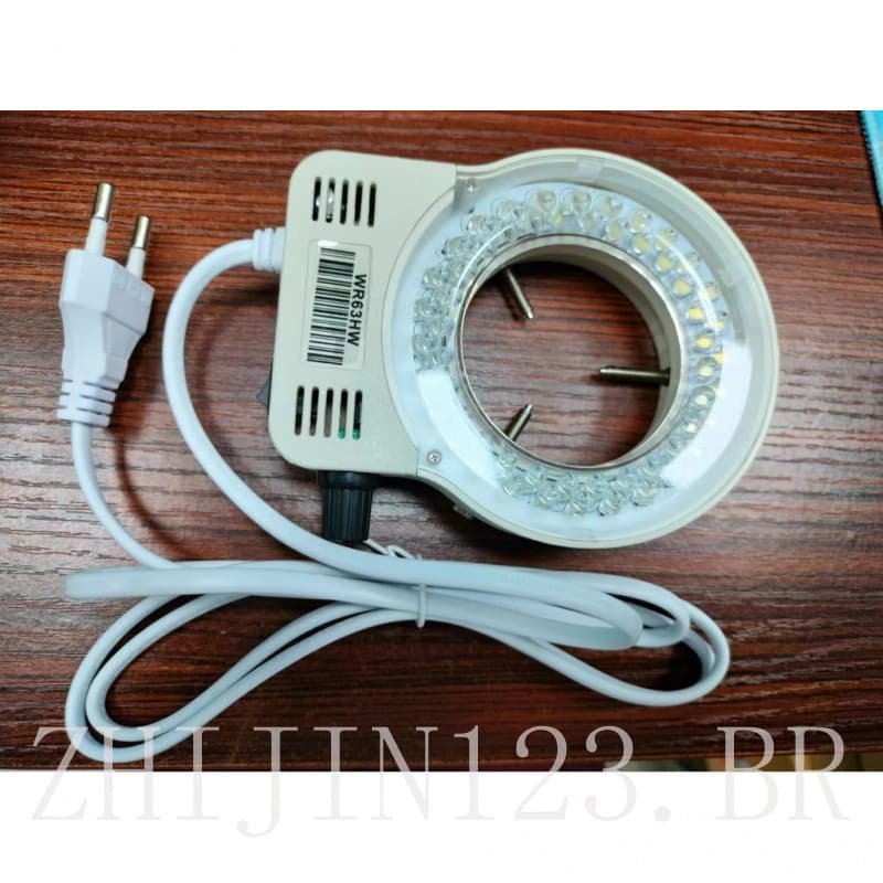Lâmpada de Anel LED para Microscópio Fonte de Luz de Câmera Industrial Plugue EU