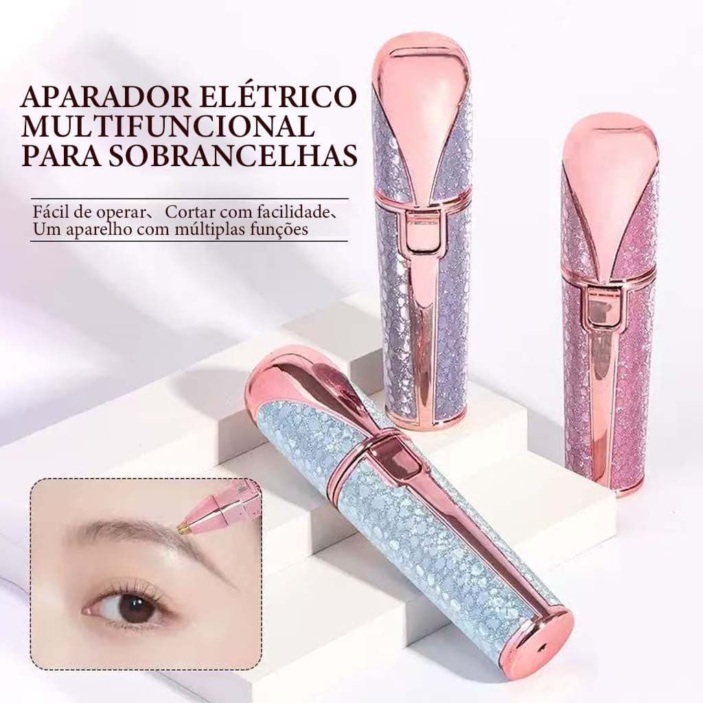 Depilador Elétrico Portátil USB - Sobrancelha, Buço, Nariz e Orelha, Sem Dor e Recarregável