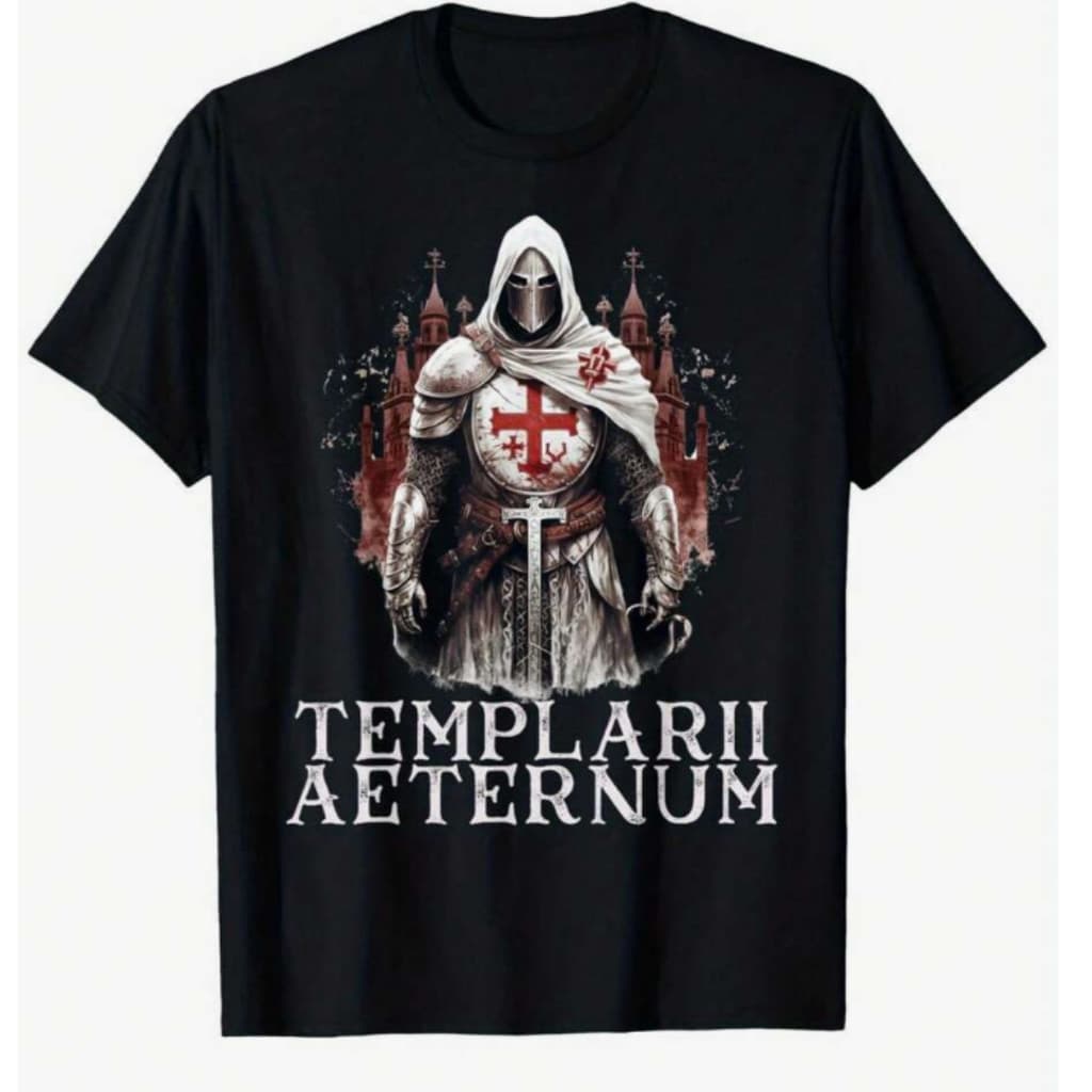 Camiseta Masculina Unissex Casual Plus Size Em Algodão Puross Estampa De Cavaleiro Blusa Streetwear
