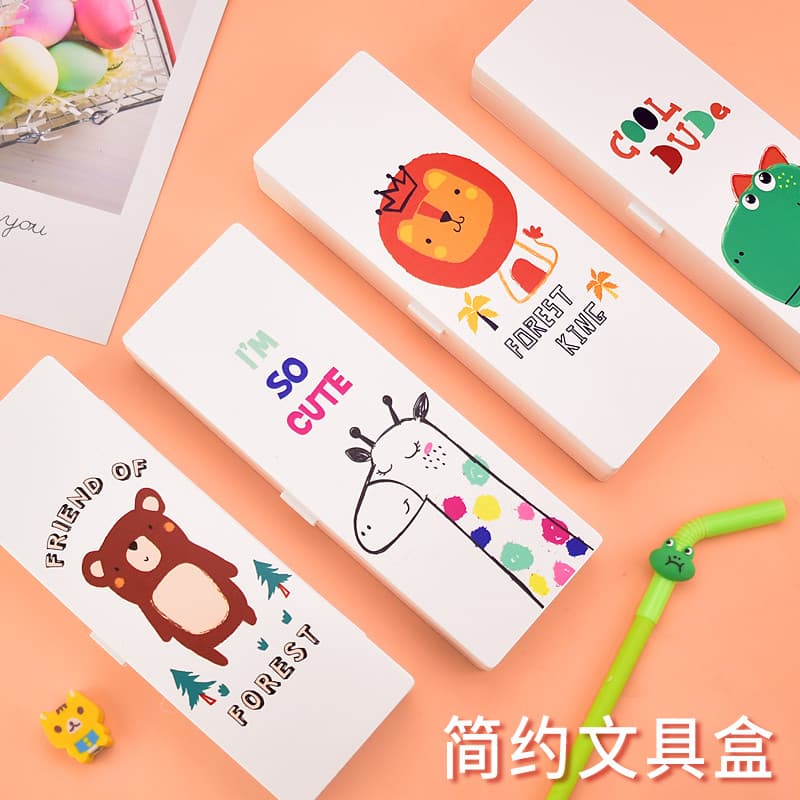 Estilo japonês estilo Muji simples translúcido textura fosca estojo de papelaria estojo de plástico fosco estojo de lápi
