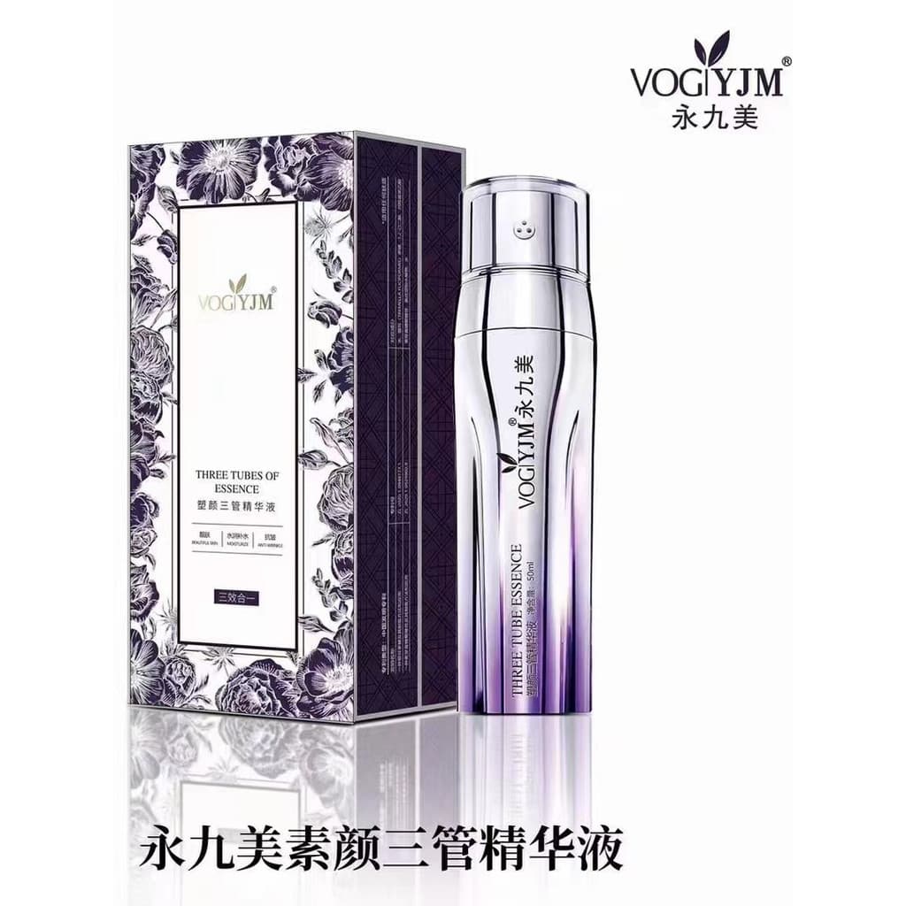 Yongjiu beleza moldar rosto três tubos essência de três efeitos 50ml reparação iluminar o tom da pele hidratante reverso