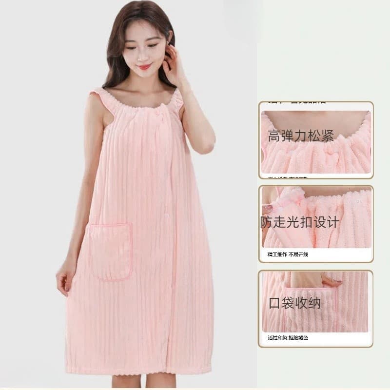 Toalha de banho saia de banho adulto novo estilo meninas pode usar toalha enrolada camisola macia absorvente banho domés