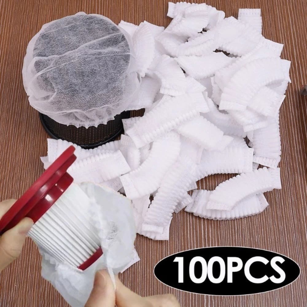 100 peças de filtro de aspirador de pó descartável capa protetora-tecido não lavável portátil