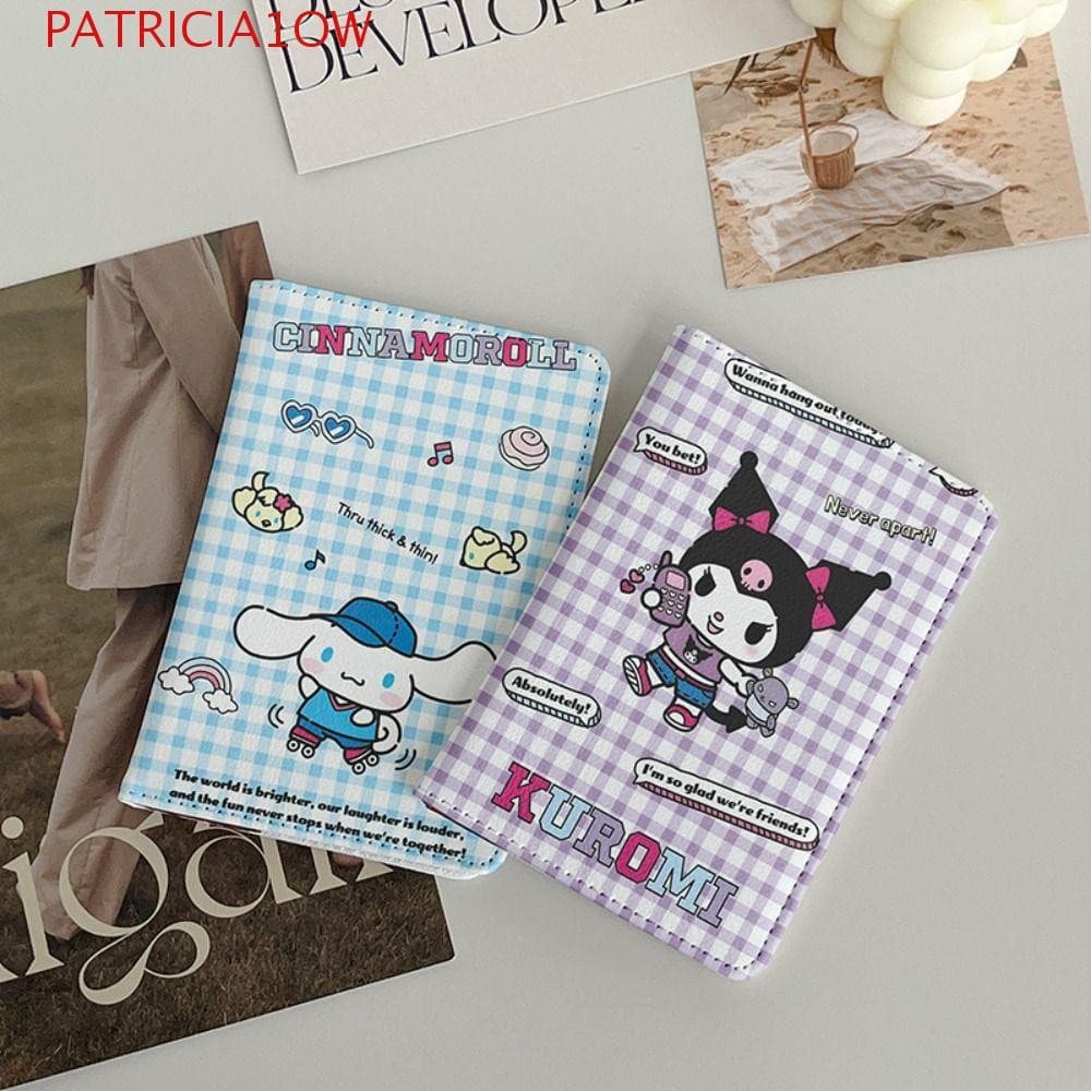 Porta-Passaporte PATRICIA1OW , Capa Para Kuromi Melody Com Design Fofo , Pasta Leve Cartões De Ingressos