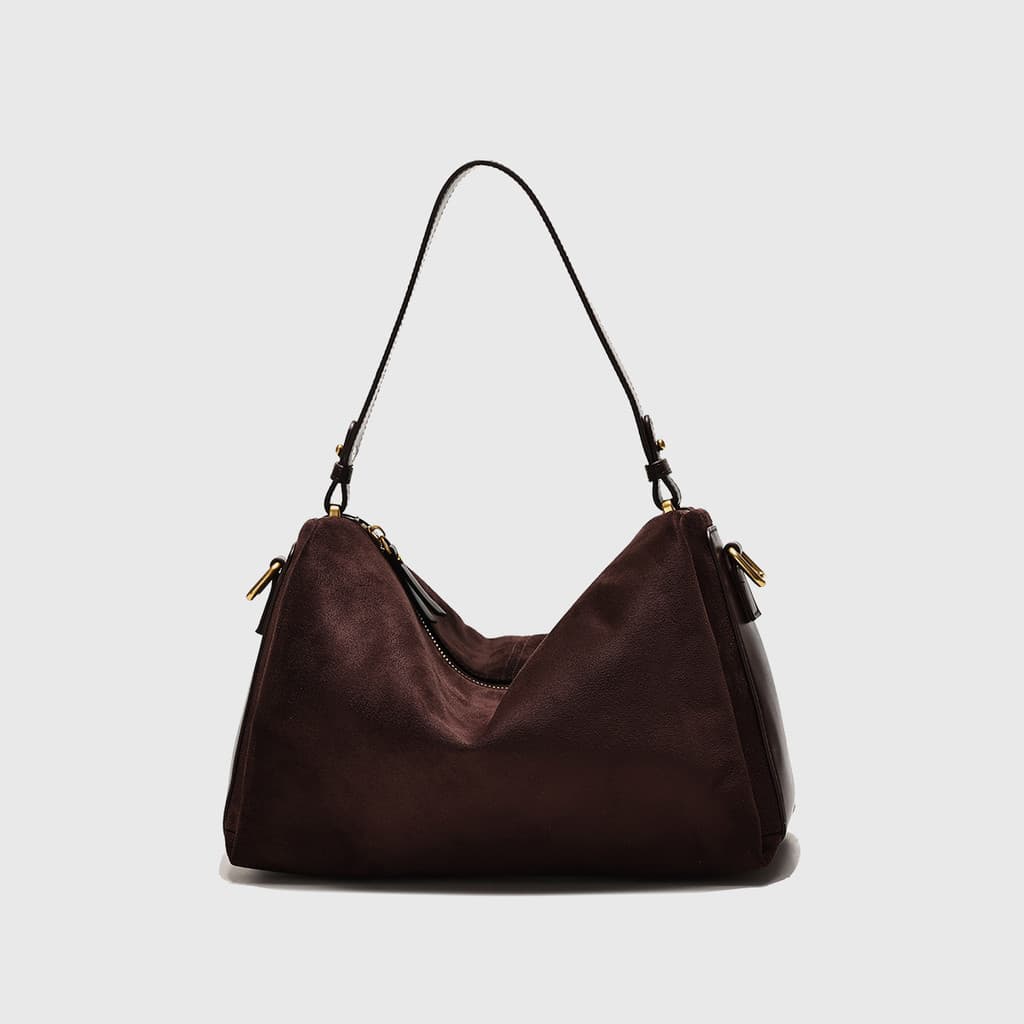 Fosco hobo sacola 2025 outono inverno novo estilo camurça Boston travesseiro saco moda um ombro Diagonal saco