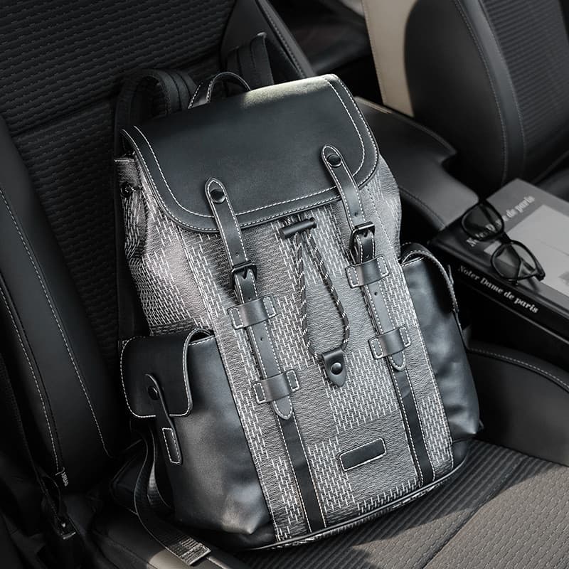 Genuíno couro genuíno moda masculina mochila de couro Commuter computador arquivo saco computador juventude Casual ao ar
