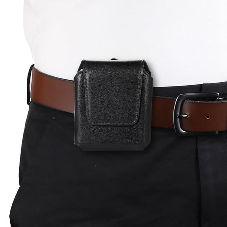 Bolsa de telefone de pele de carneiro genuína adequada para Samsung ZFlip4 bolsa de cintura tela flip Huawei P50 dobráve