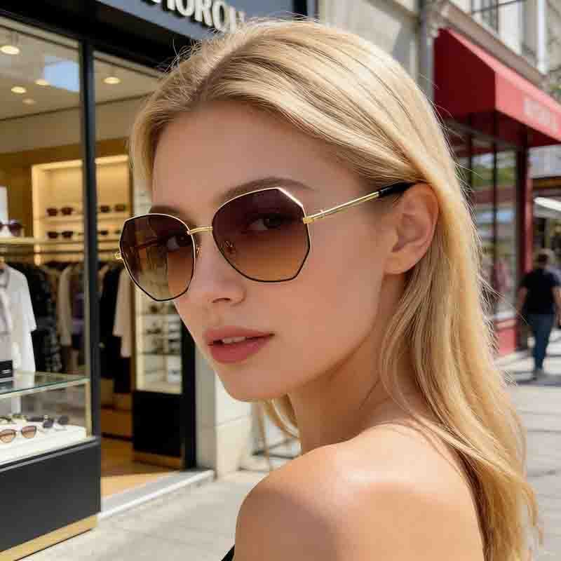 2026 óculos de sol europeus americanos femininos moda óculos de sol Anti-ultravioleta óculos femininos