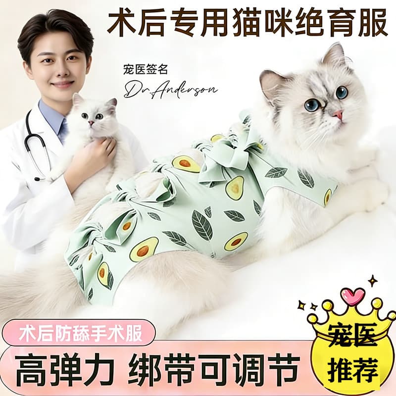 Gato roupas de esterilização feminino gato roupas cirúrgicas respirável Anti-lamber roupas Pet gatinho desmame ma