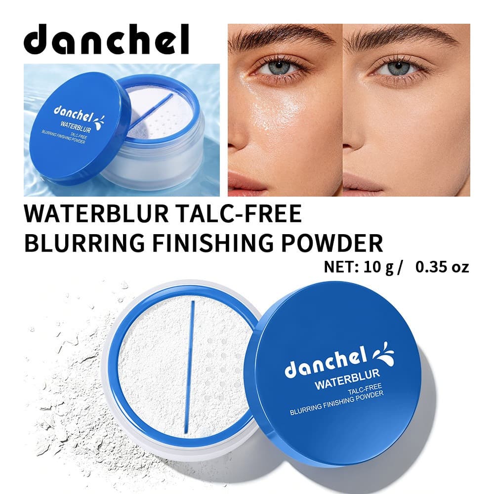 Danchel WaterBlur Pó Desfoqueamento Sem Álcool 10g Hidratante Niacinamida Ácido Hialurônico Boneca 10 Para Cabelo