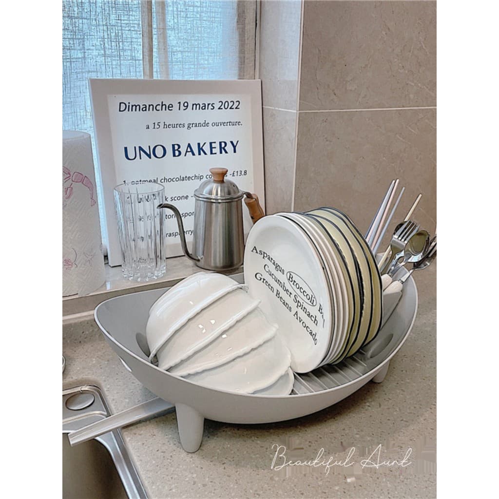 Estilo Nórdico!Simples prato rack cesta de drenagem cozinha do agregado familiar bancada cesta armazenamento colocar tal