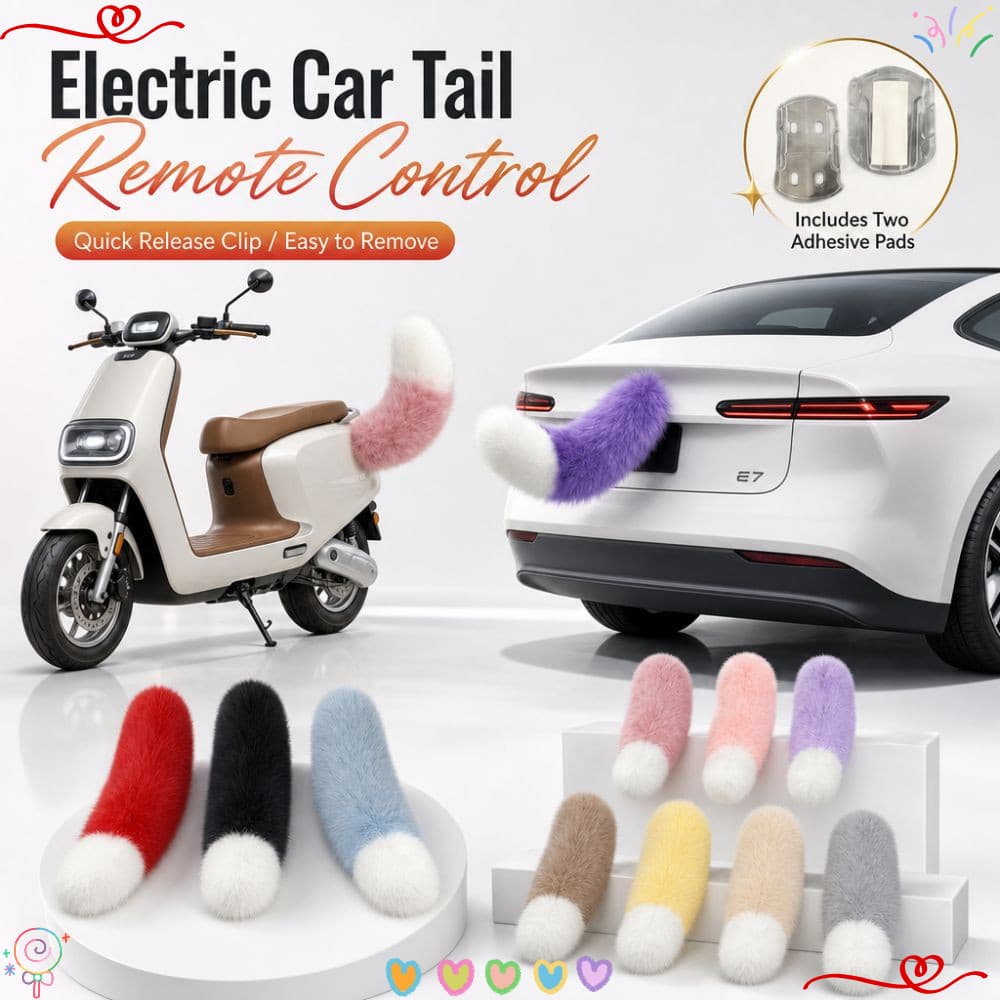 Cauda De Bicicleta Elétrica Com Controle Remoto , Abanada De Carro Realista Recarregável , Autoadesiva