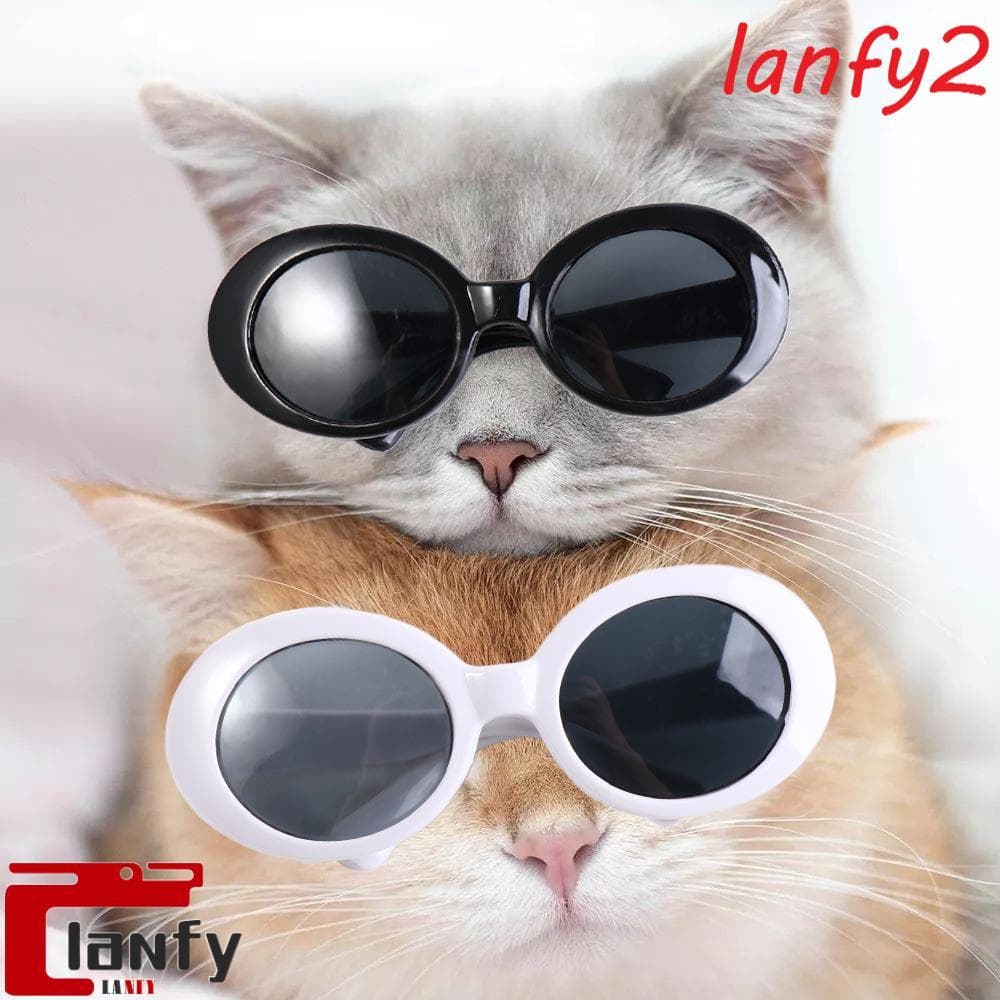 LANFY Óculos De Boneca , Sol Para Animais De Estimação Com Armação Redonda Plástico Legal Bonecas Da Moda Blythe