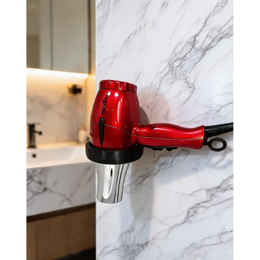 Suporte para Secador de Cabelo de Parede Universal | Porta Secador para Banheiro | Organizador