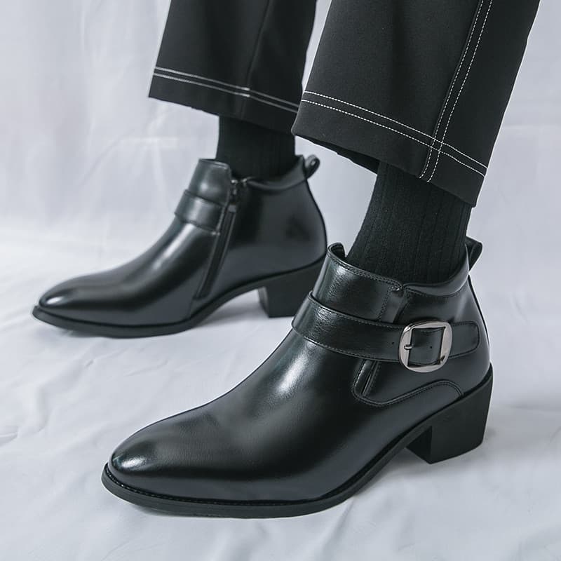 Chelsea botas masculinas na moda coreano botas curtas estilo britânico Martin Retro botas masculinas Mid-Top All-M