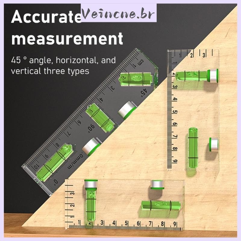 Ferramenta Nível Base Magnética VEI 90 ° 180 Bolhas Para Mecânica Imagem Pendurada Bolha