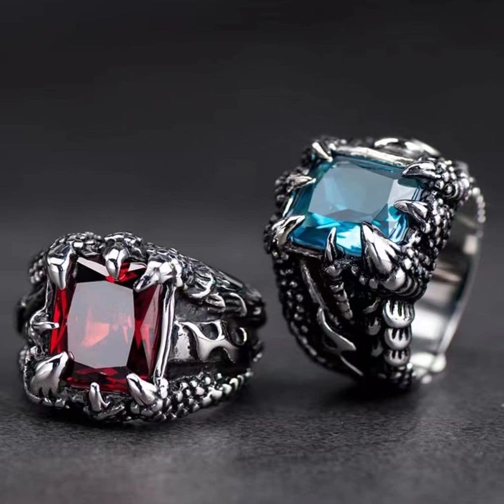 Anel Masculino Retro Imponente com Garras de Dragão, Anel de Moda