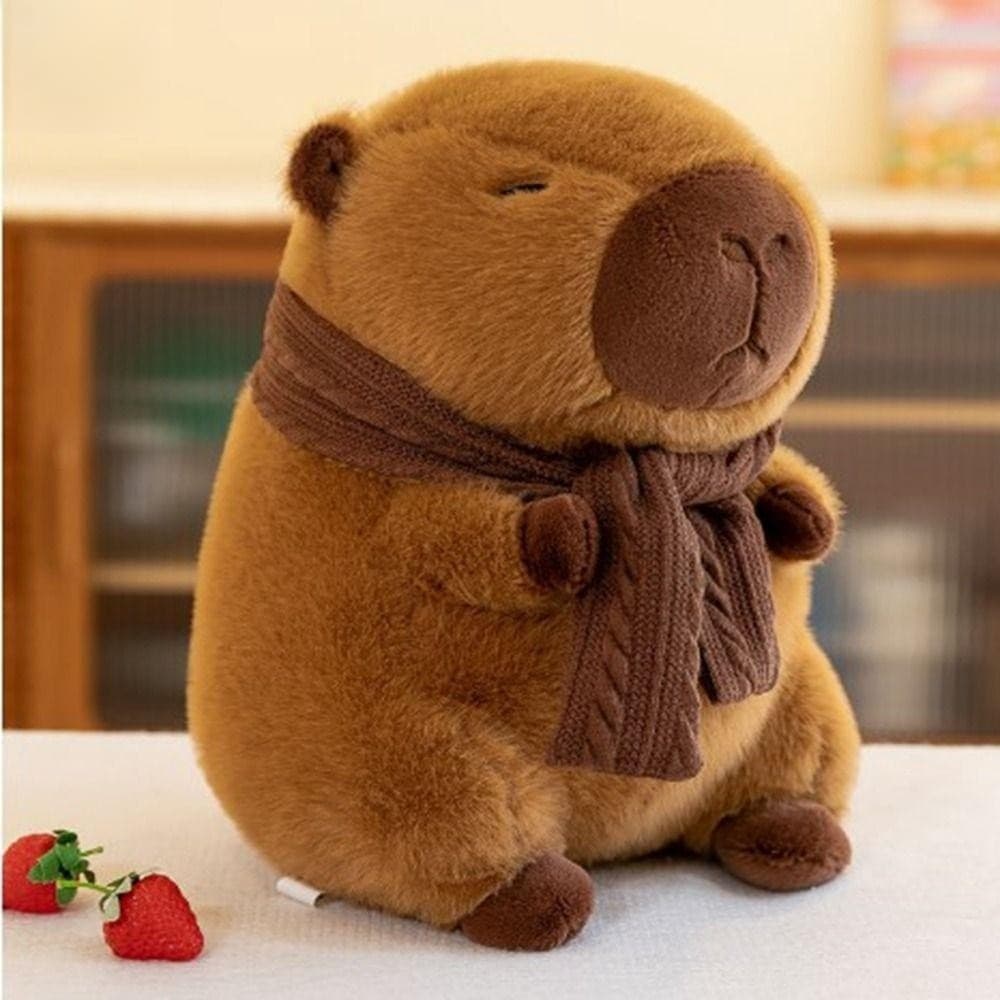 PEEWANY1 Simulação Ornamentos De Capivara , Lenço Removível De Pelúcia Boneca , Criativo PP Algodão Macio Recheado Menin