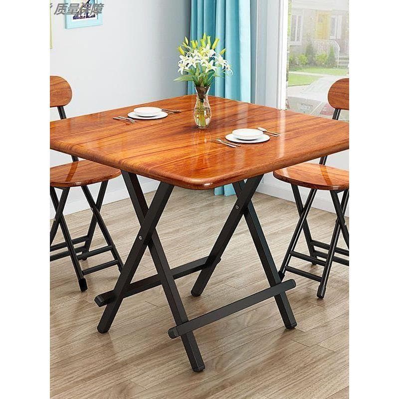 Mesa de jantar doméstica pequena mesa de comer simples cadeira de mesa dobrável portátil tenda dormitório mesa quadrada