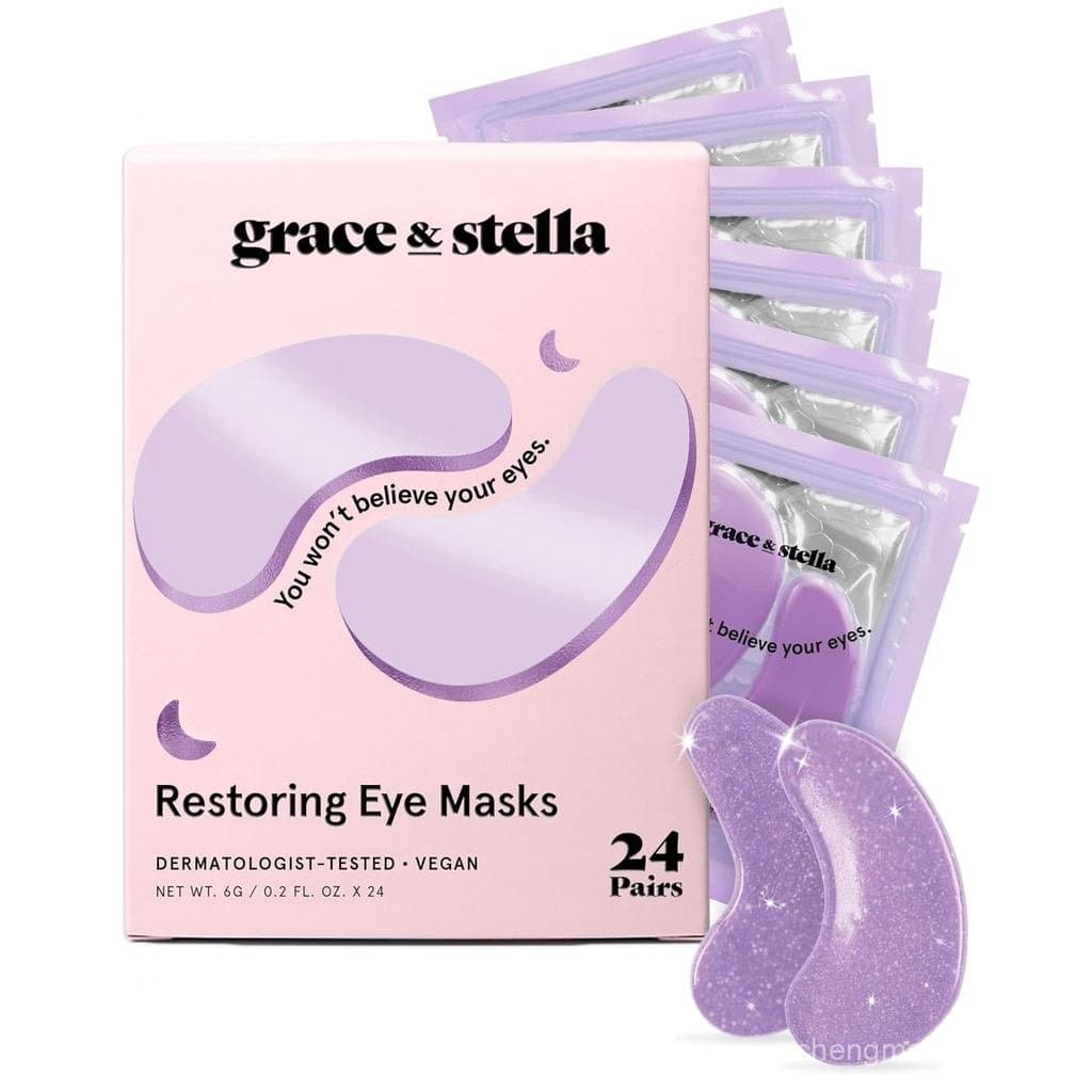 grace & stella Patches de Retinol para Olhos Inchados e Olheiras - Gel Restaurador para a Área dos Olhos com Ácido Hialu