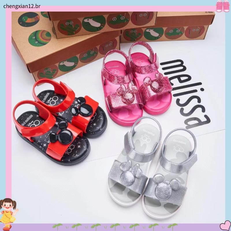 2025 Novas Crianças & # 39 ; s Sapatos Jelly Sho es Mickey Sandálias Casuais De Praia Princesa