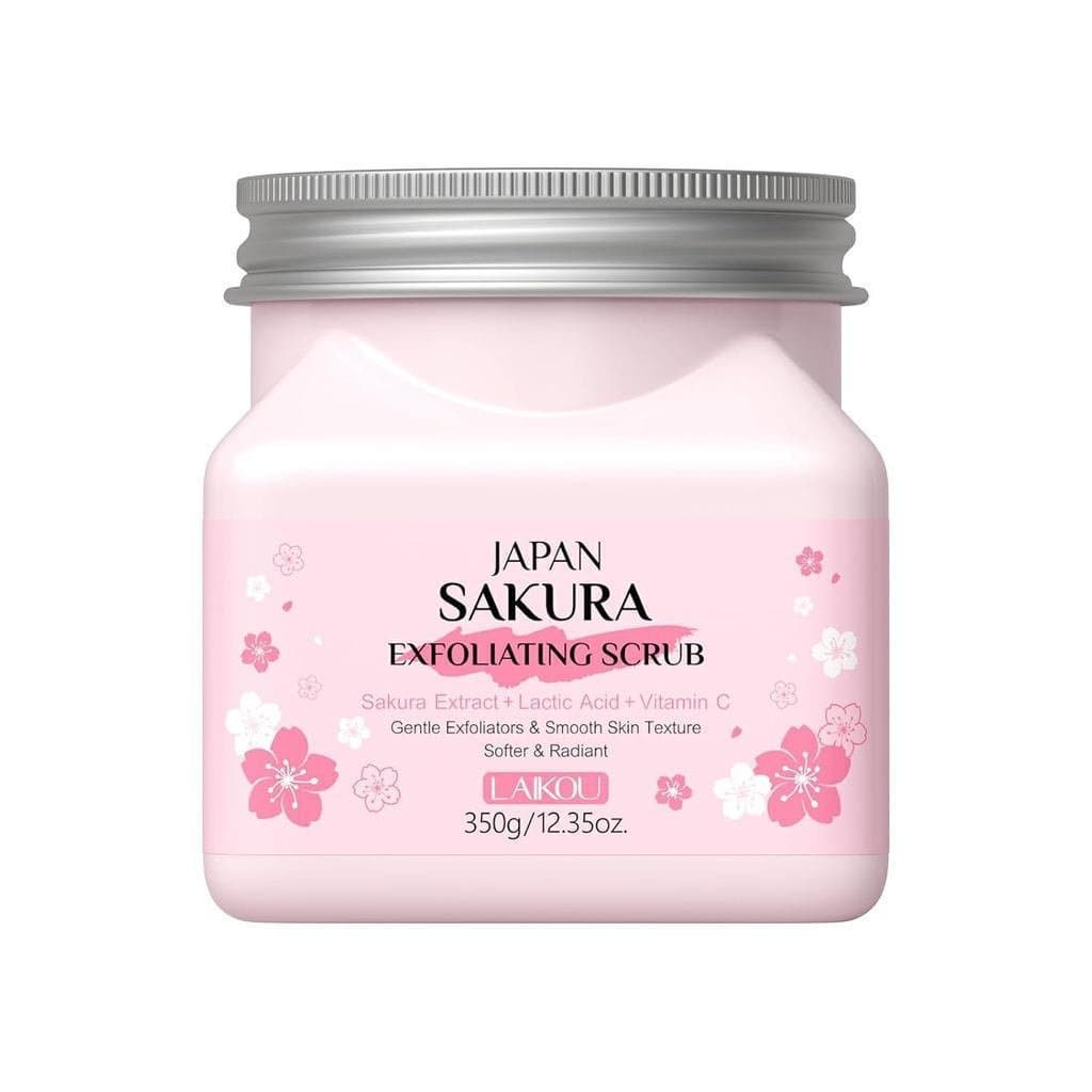 Esfoliante Corporal de Flor de Cerejeira Japonesa LAIKOU, Esfoliante para Mãos e Pés 350g/12.35oz. JI4X ZMJZ