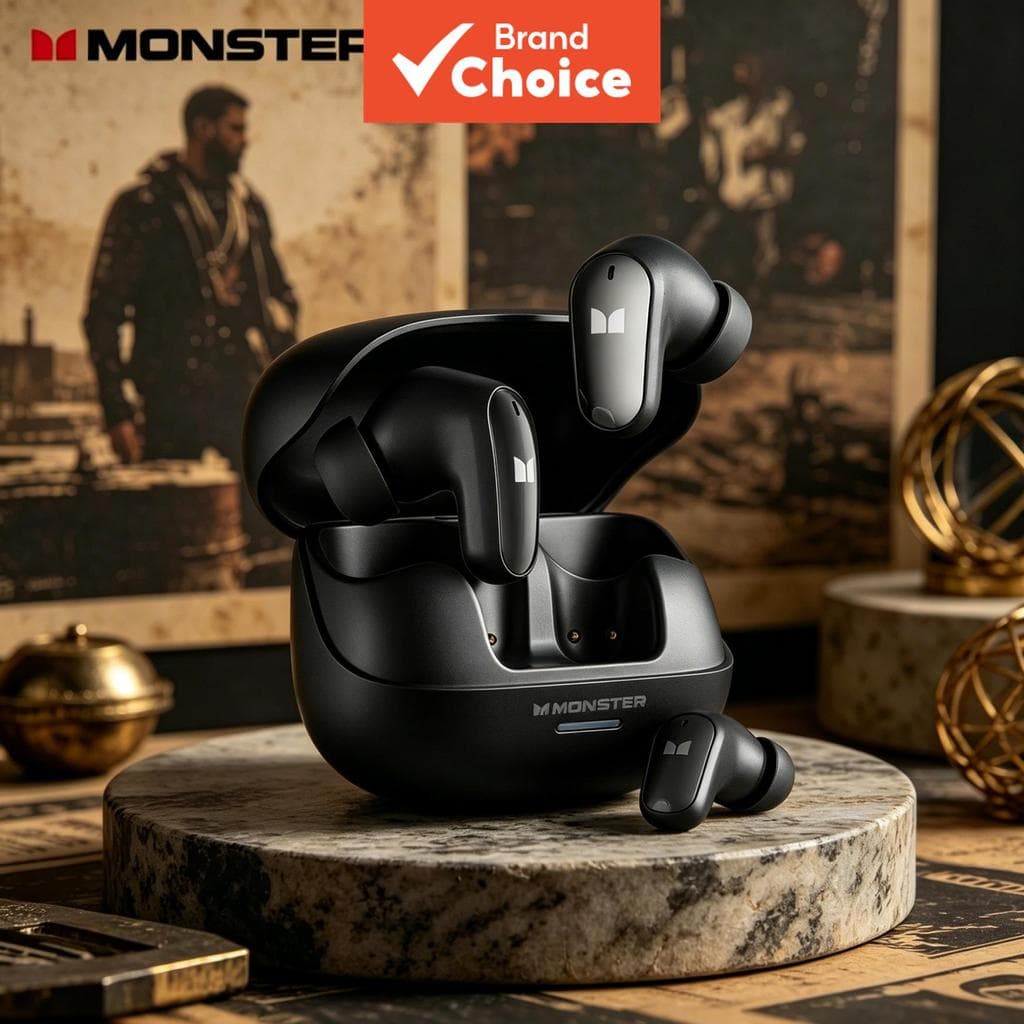 Monster MQT52 Fones De Ouvido Sem Fio Bluetooth Intra-Auriculares TWS HiFi Som Redução De Ruído Panorâmicos Estéreo De B