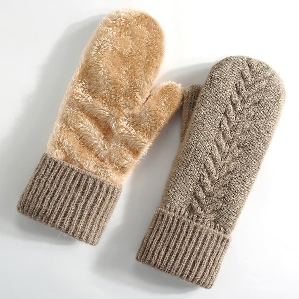 Luva de Pelúcia Inverno - Mitene Feminina Quentinha para Frio