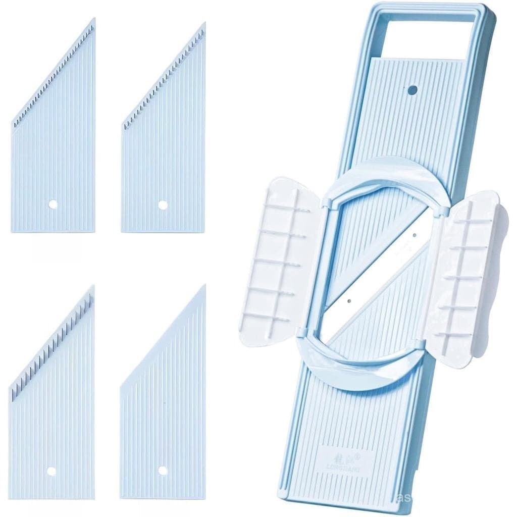 Conjunto de Mandoline LongJiangS2, Espessura Ajustável, 0,09-0,15 polegadas (2,5-4mm), Protetor de Mão de Segurança, Cor