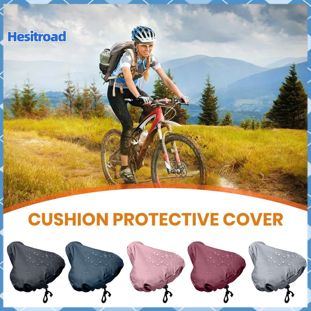 2pcs Waterproof Bike Seat Covers with Drawstring Uv Resistant Bicycle Saddle Protectors Durable Rainproof Accessories fo