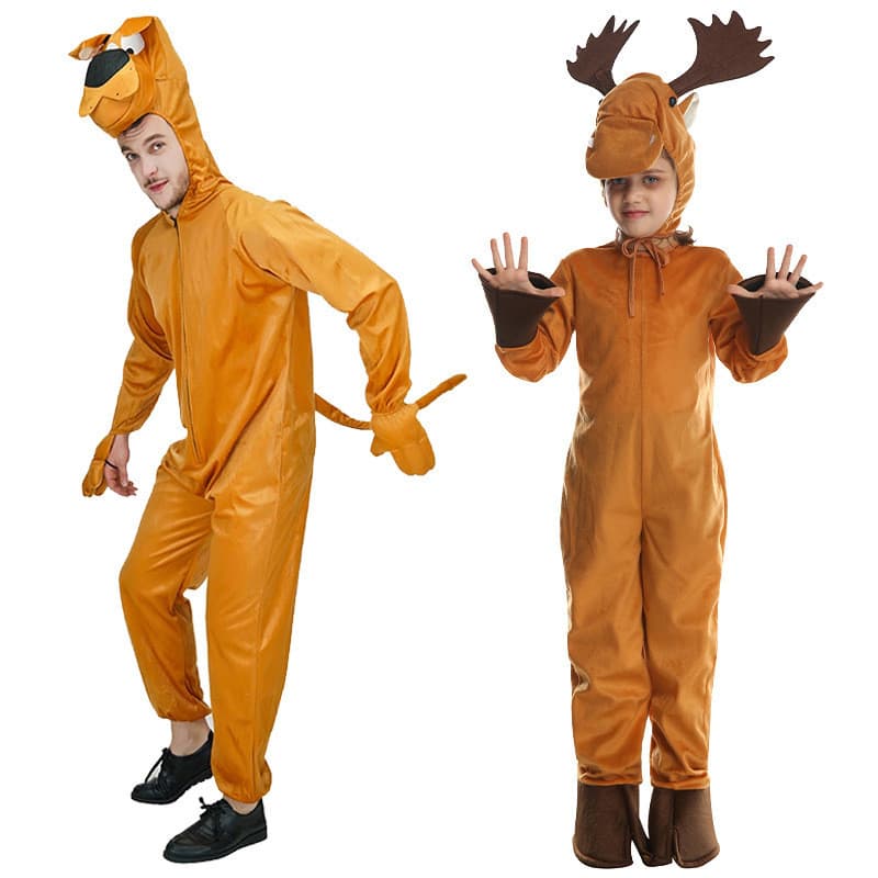 Adulto grande cão macacão crianças Elk macacão festa de Halloween carnaval palco desempenho