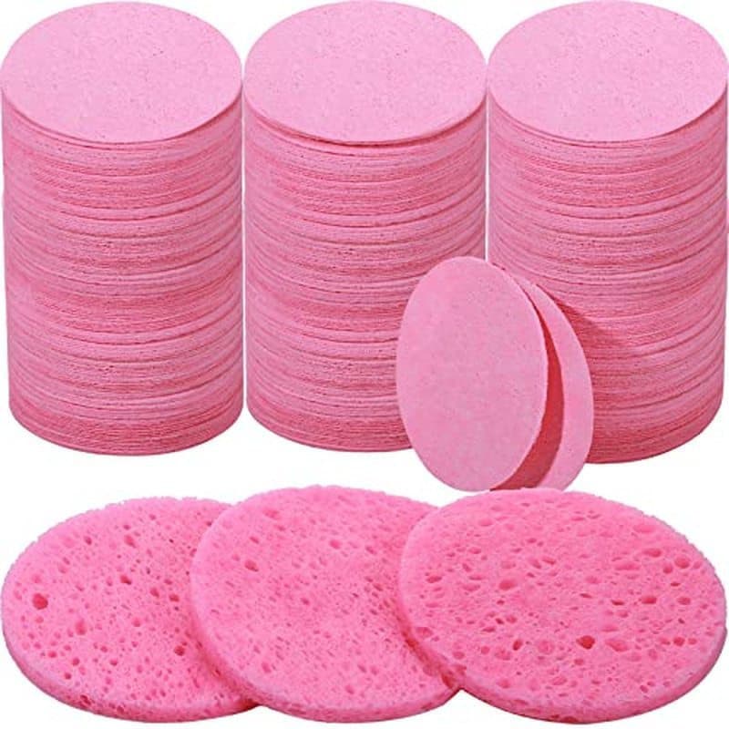 300 Esponjas Faciais Naturais Comprimidas para Limpeza, Discos Esfoliantes Descartáveis, Esteticistas YMEJ