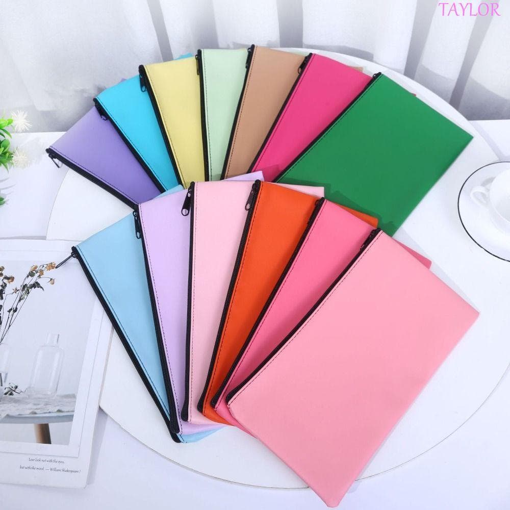 Saco De Depósito De Dinheiro TAYLOR , Pequeno Compacto De Couro Pu Para Notas , Porta-Com Zíper Bolsa De 11 x 6 Polegada