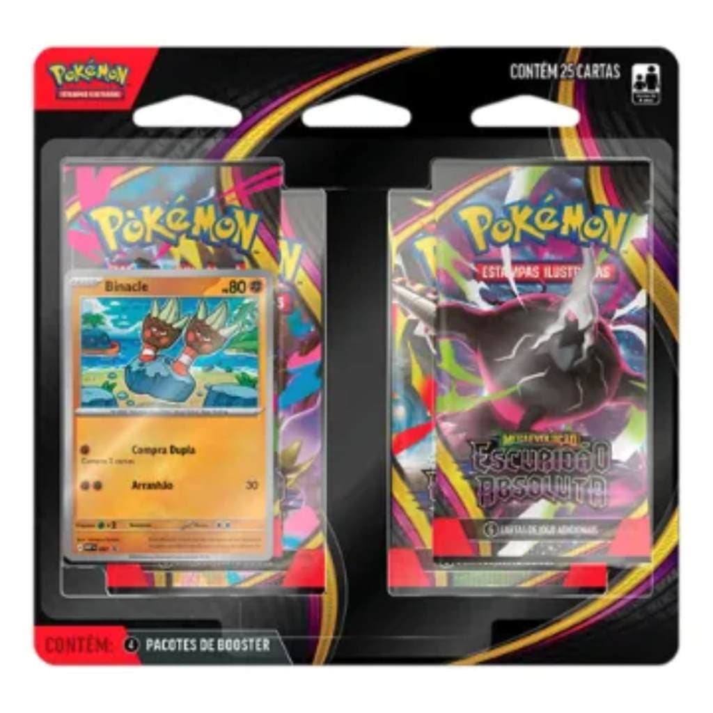 Blister Quadruplo Pokémon ME05 Escuridão Absoluta - Copag NB