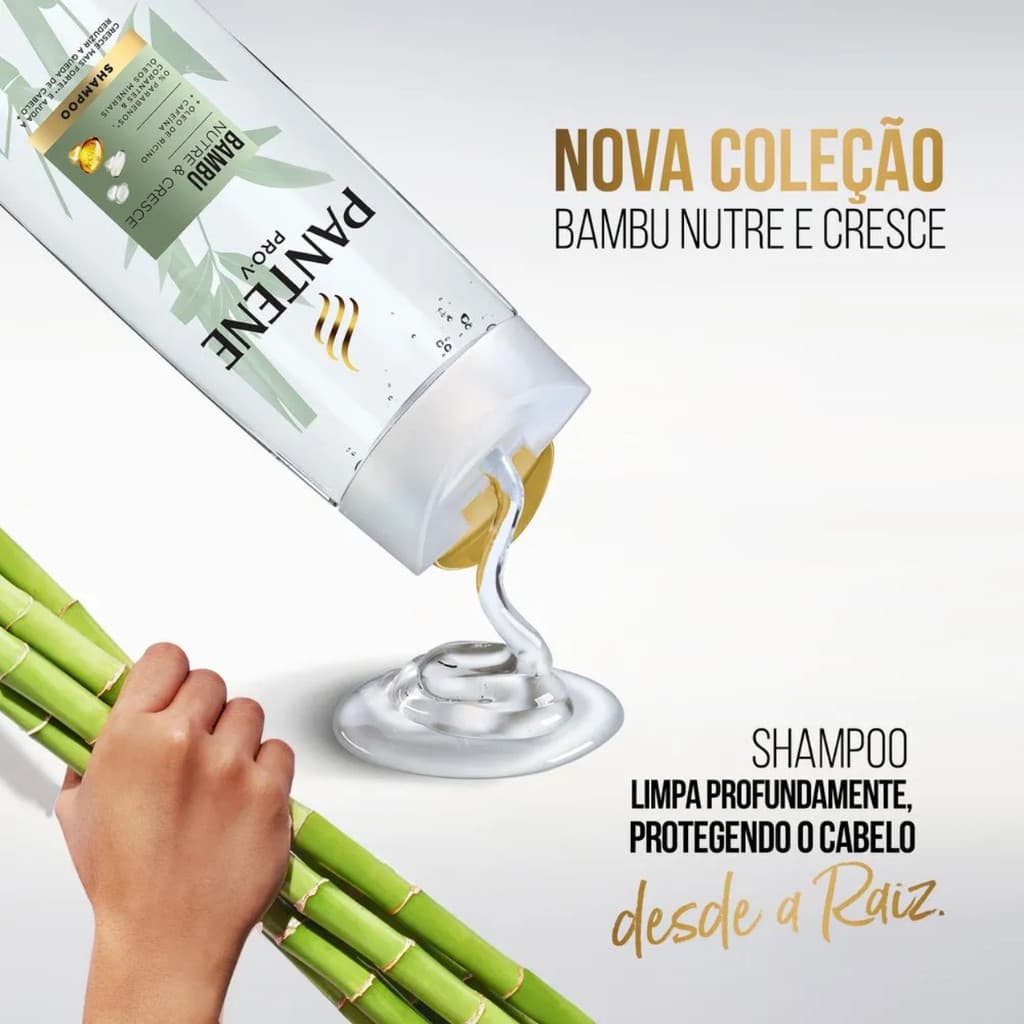 Kit Pantene Nutrição Bambu Ampola Mascara Condicionador 3 Mi