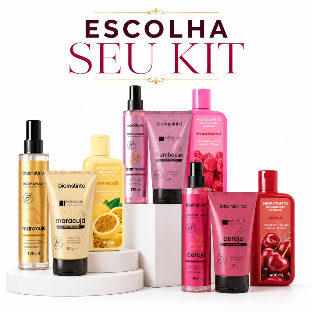 Kit Body splash  Hidratante corporal e Esfoliante corpo Premium Presente para mulher