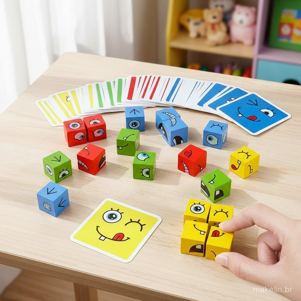 Jogo de Blocos de Mudança de Rosto, Quebra-Cabeça Infantil, Educação Infantil, Desafio Mental YILH